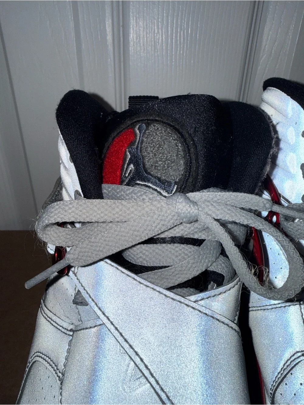 Jordan Kids Gray and Red High-Top Sneakers